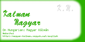kalman magyar business card
