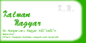 kalman magyar business card